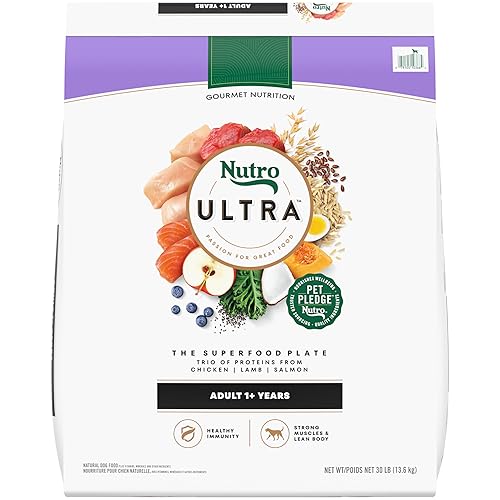 Nutro Ultra Adult Dry Dog Food with a Trio of Proteins from Chicken, Lamb and Salmon, 30 lb Bag
