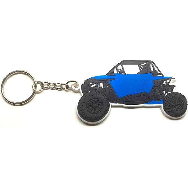 UTVDistribution Polaris RZR Keychain - Flexible Rubber Keychain With 3D Raised Logo, Choose Your Color