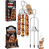 3 Prong Skewers for Grilling Kabob Grill Stainless Steel BBQ Outdoor Kebabs Metal Kabobs Shrimp Chicken Kebab Barbecue Skewer Rack 3 Way Sticks Anti Spin Kebobs Shish Beef Steak Meat (2)