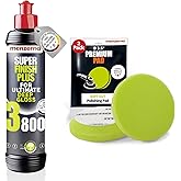 menzerna High Gloss Swirl Remover Kit I Car polishing Set with Menzerna Super Finish 3800 (8oz) and 3.5 Inch Polishing Pad I Brillant Gloss Kit for All Types of Vehicles