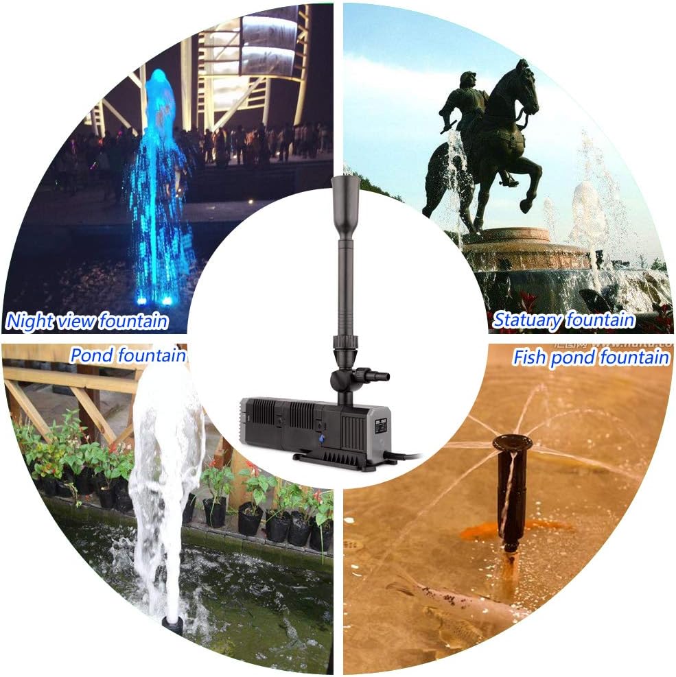 YCTECH 25W 400 GPH Fountain Water Pump Submersible Outdoor & Indoor for Pond | Aquarium | Garden | Fish Tank | Hydroponics | Statuary: Garden & Outdoor