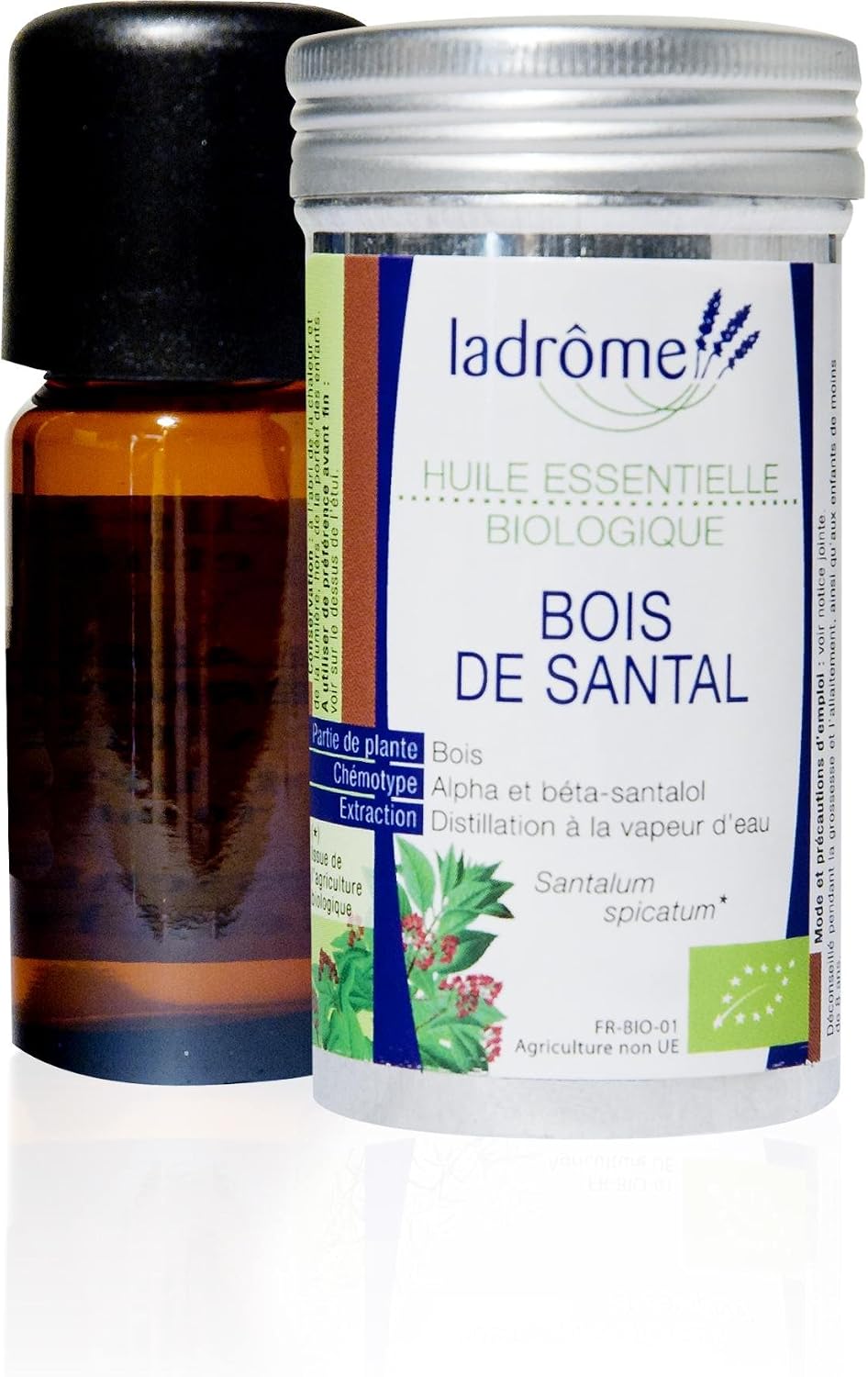 Huile Essentielle Santal Inde (Santalum Album) - 100% Sauvage, Bois - Flacon 5 Ml - Marque Oshadhi