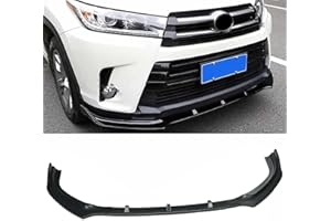 skkyoro Front Bumper Lip Spoiler 3PCS for Toyota Highlander 2017 2018 2019 Air Dam Chin Body Kit Accessories ﻿ (Matte Black, 2017-2019 Model)