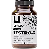 UMZU Testro-X Testosterone Support for Men, 90 Capsules, 30 Day Supply | KSM-66 Ashwagandha and Zinc, Men's Energy, Focus, Strength, Muscle Recovery, Testosterone Support and Daily Wellnes