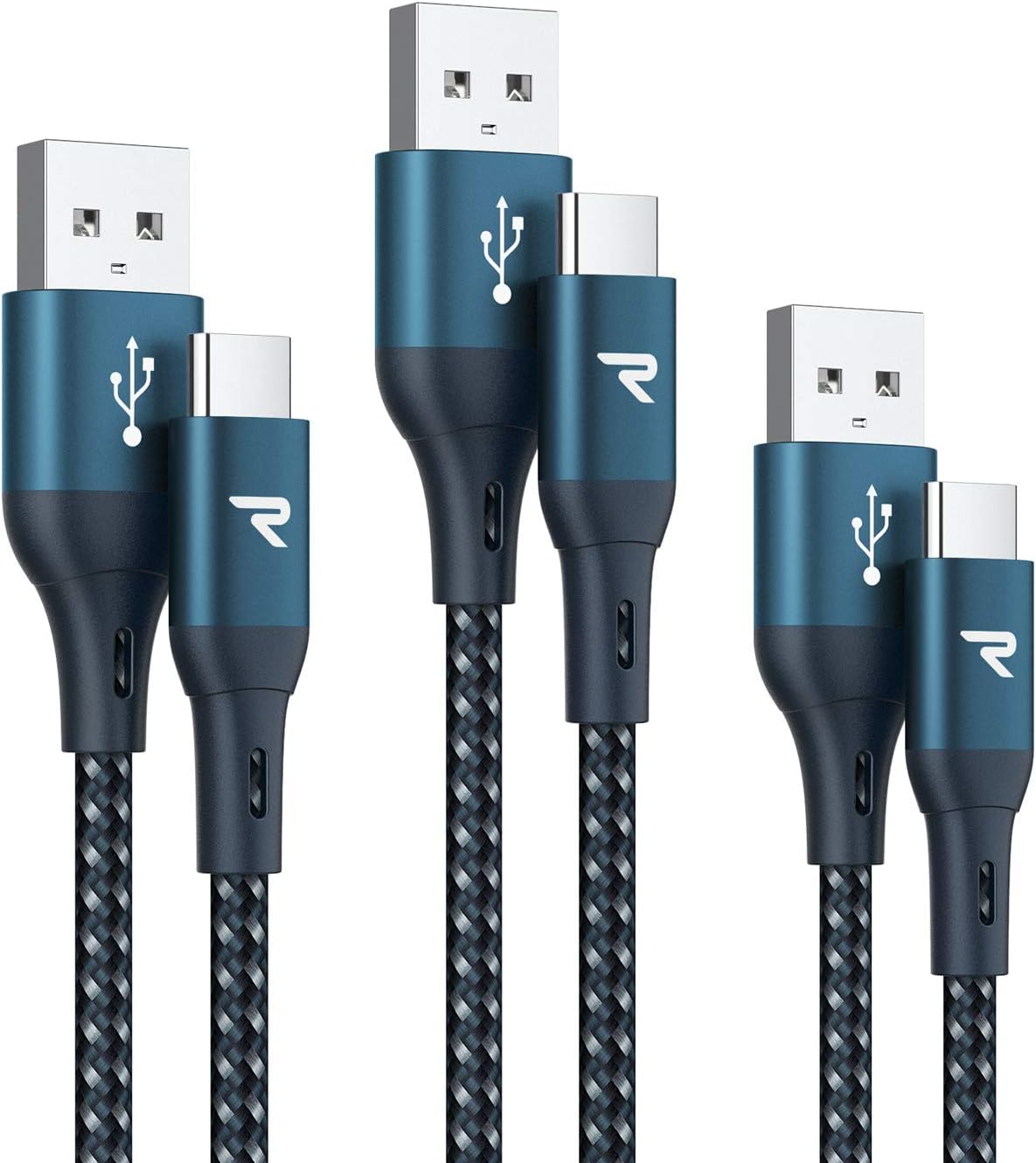 RAMPOW Câble USB Type C vers USB [1m+2m+3m/Lot de 3], Charge Ultime Rapide Amazon.fr Hightech