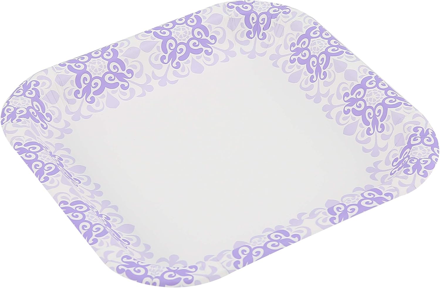 Glad Square Disposable Paper Plates for All Occasions | Soak Proof, Cut Proof, Microwaveable Heavy Duty Disposable Plates |50 Count Bulk Paper Plates | Size : 8.5: Health & Personal Care