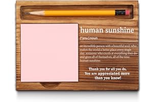AKEKE Human Sunshine Gifts for Women, Coworker Leaving, Human Sunshine Sticky Note Holder, Thank You Appreciation Gifts Friends Women Men Coworkers Self-Stick Note Pad Holders GAA51