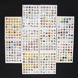 amazoncom nx garden 20 sheets popular emoji stickers teacher reward