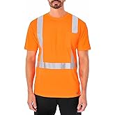 Smith's Workwear Men's Short Sleeve High-Visibility Reflective Safety Tee