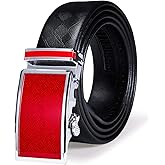 Dubulle Designer Mens Belts, Sliding Automatic Buckle Ratchet Dress Belt TOP Genuine Leather Strap Gifts