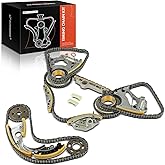 A-Premium 16PCS Engine Timing Chain Kit W/Tensioner Compatible with Audi Q5, Q7, A6, A7, A8, S4, S5, SQ5 - DOHC, V6 3.0L, Sup