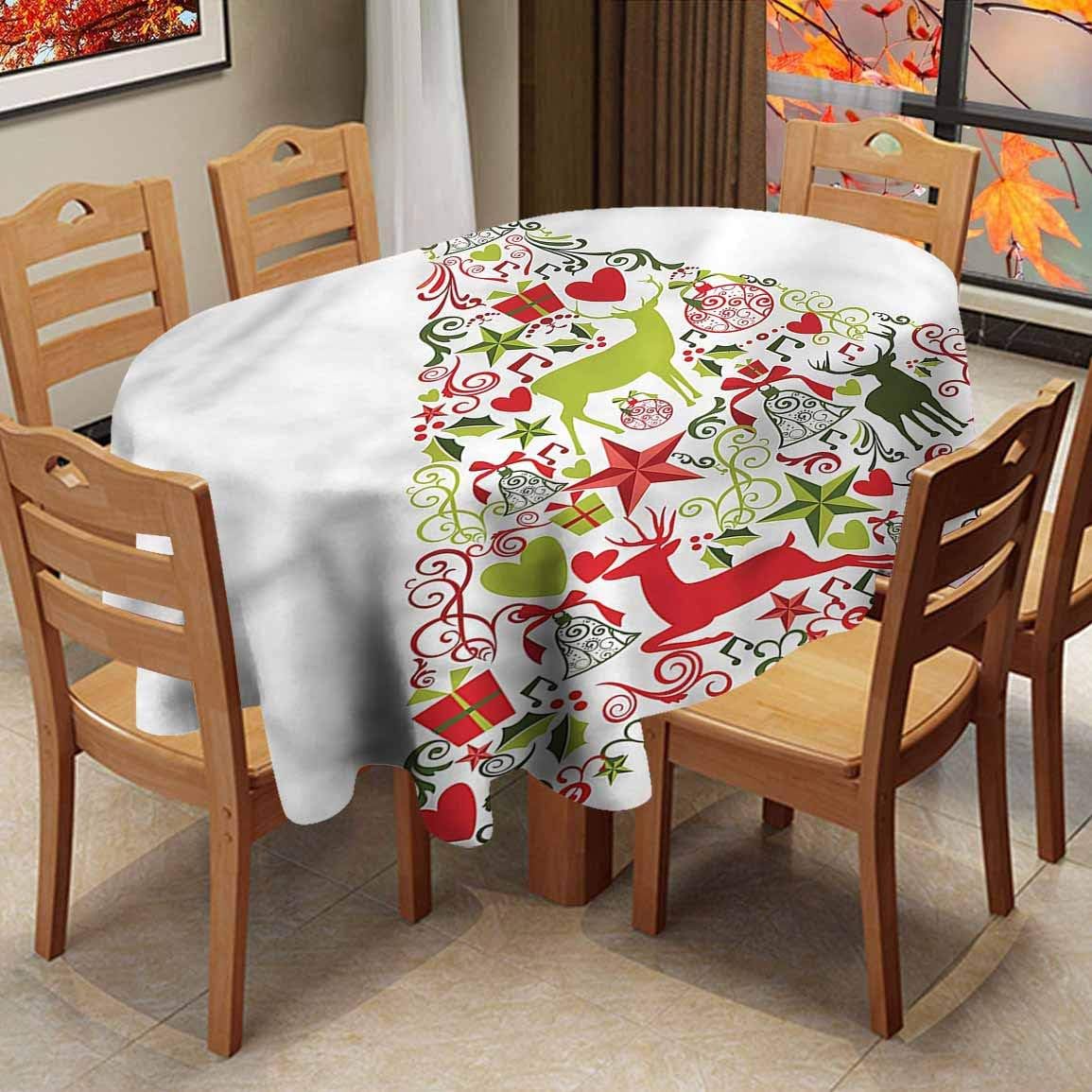 shirlyhome Tablecloth Oval Christmas Elegance Wrinkle Resistant Table