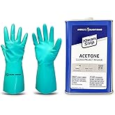 Acetone 16oz Premium Industrial-Grade Klean Strip Acetone Solvent for Cleaning, Stripping, Thinning, Fiberglass &amp; Epoxy Resin Versatile Paint &amp; Adhesive Remover Bundled with Omni Depot Gloves