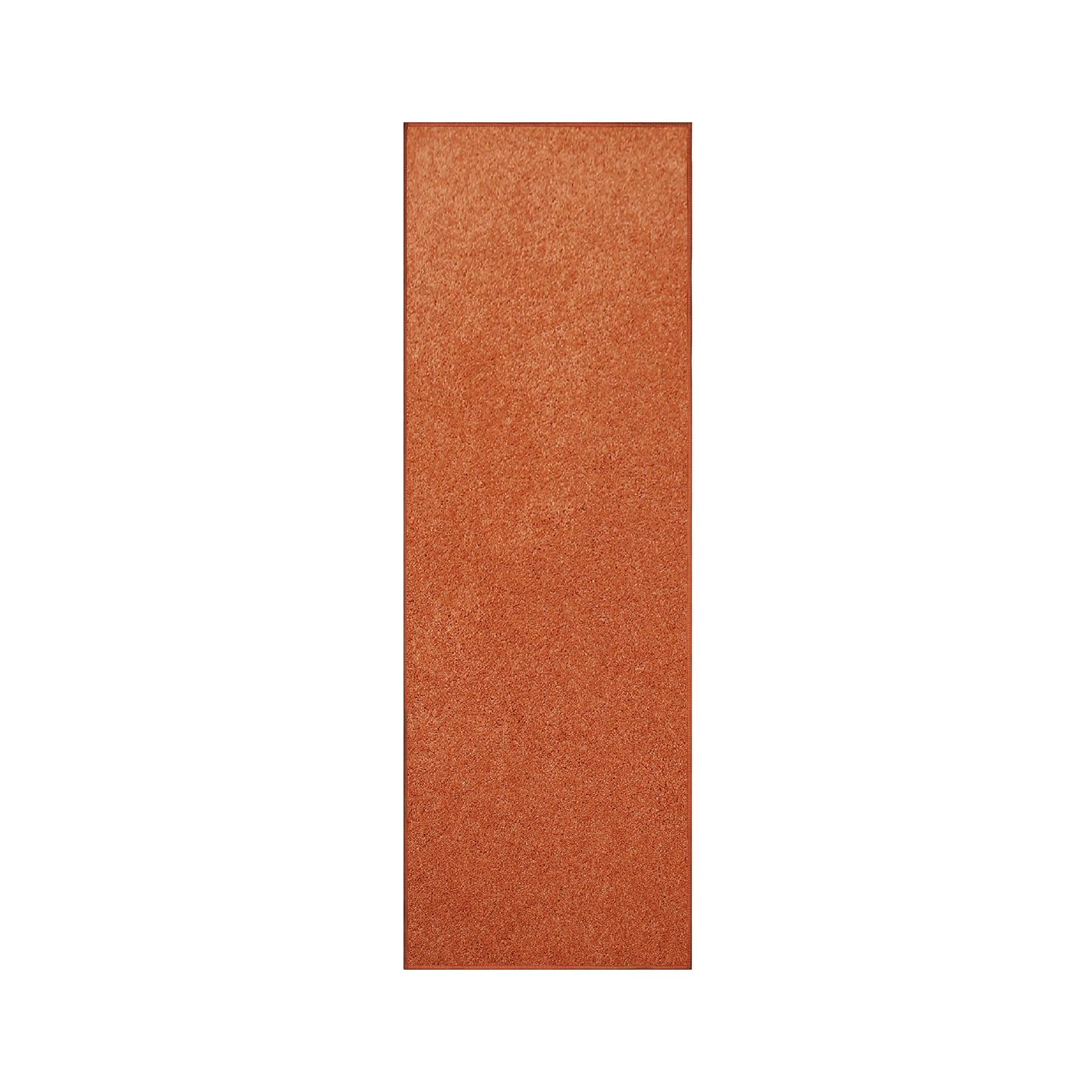 Bright House Solid Color Custom Size Runner Area Rugs Orange – 2′ x 44′ Runner, Indoor, Stain Resistant, Perfect for Living Room, Bedroom, Dining Room, Entryway, Pet & Kids Friendly Rug, Wedding