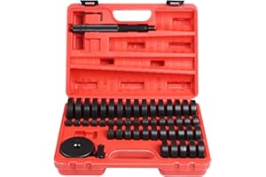 Shankly Bushing Removal Tool, Bushing Driver Set or Bushing Press Kit, 50 Piece Seal Drive Set or Interchangeable Discs for Bushing Tools Includes a Heavy-Duty Handy Case