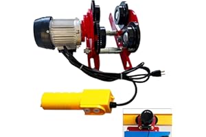 SENOTOYAR Electric Trolley for Power Hoist 2200LBS Capacity,Fit 2.68-4.33 in I-Beam,Push Geared Overhead Crane Heavy Duty Wheels System for PA200 to PA1000 Hoists,Perfect for Gantry Cranes,Warehouses