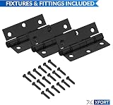 XFORT 3 Inch Matt Black Ball Bearing Hinges 40kg Steel Door Hinge 1.5 Pairs view 2