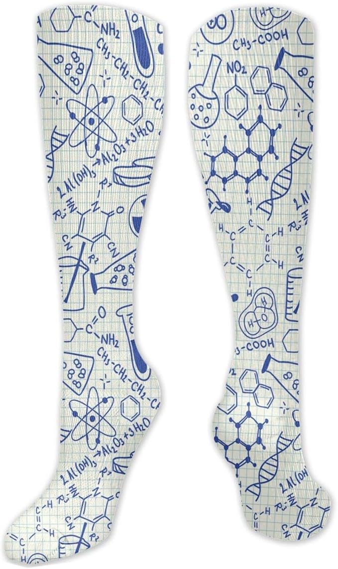 Compression Socks Women, Science Chemistry Geometry Math