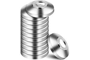 PEOVLVN 12 Pcs Plumbing Cover Plates, Round Escutcheon Plate Pipe Flange Stainless Steel Shower Arm Flange Toilet Flange Pipe Covers for Bathroom Fixed Shower Head Faucet (1/2 Inch)