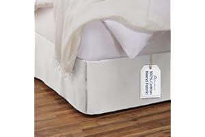 Tailored Bed Skirt by ShopBedding - 14-Inch Drop Bed Skirts for Full Size Bed - Premium Cotton Blend Pleated Dust Ruffle with Split Corners (Available in 16 Colors)