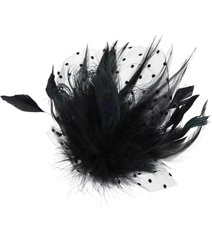 Amazon.com: ZUCKER Ostrich Feather Fascinator Wedding Hair  display picture 3