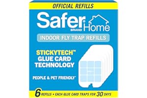 Safer Home SH506 Indoor Plug-in Fly Trap Refill Pack of 6 Glue Cards for SH502 Indoor Fly Trap