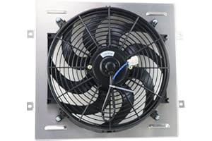 KUUHLERSAT Aluminum Radiator Shroud Electric Fan For 1960-1966 Ford Mustang Falcon Comet V8