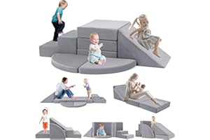 Tykacna 5pcs Foam Climbing Blocks for Toddlers 1-3, Safety First Baby Climbing Blocks Indoor,Soft Play Toys for Infant, Ideal Crawling and Exploration Play Set for Baby Gym/Toddler Playground