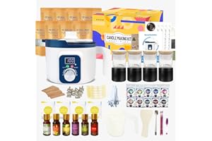 Complete Candle Making Kit with Digital Wax Melting Pot, DIY Candle Kits Maker for Adults, Soy Wax for Candle Making, Full Sc