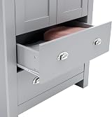 Generic 3 Door 2 Drawer Wardrobe Grey Oak MDF Melamine Handles view 6