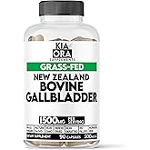 Kia Ora Pure New Zealand Bovine Gallbladder (90 Count) | Single Ingredient Grass-Fed & Finished Glandular | Natural Digestive Support & Gut Health | Non-GMO, Undefatted & Desiccated