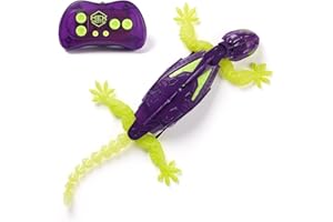 HEX Bots - Glow-in-the-Dark Radio-Controlled Gecko that crawls on the Floor and Walls - Remote Controlled Lizard with Luminou