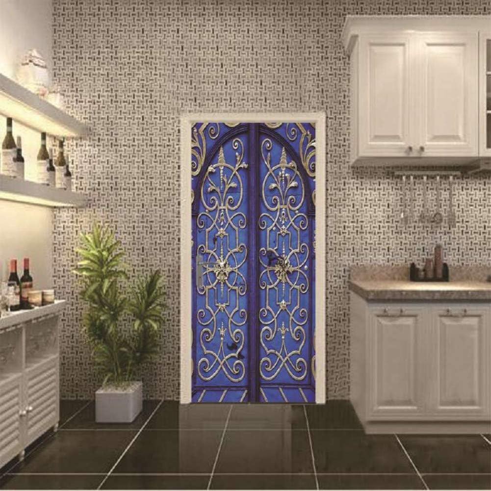 Wbaini Door Home Decoration Furniture PVC Waterproof Stickers Self-Adhesive PVC Wallpaper Bathroom Desk Door