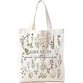 Zeghk Christian Tote Bag, Christian tote Bag for Women, Bible tote bag, Bible Tote Bags for Women, Foral Tote Bag