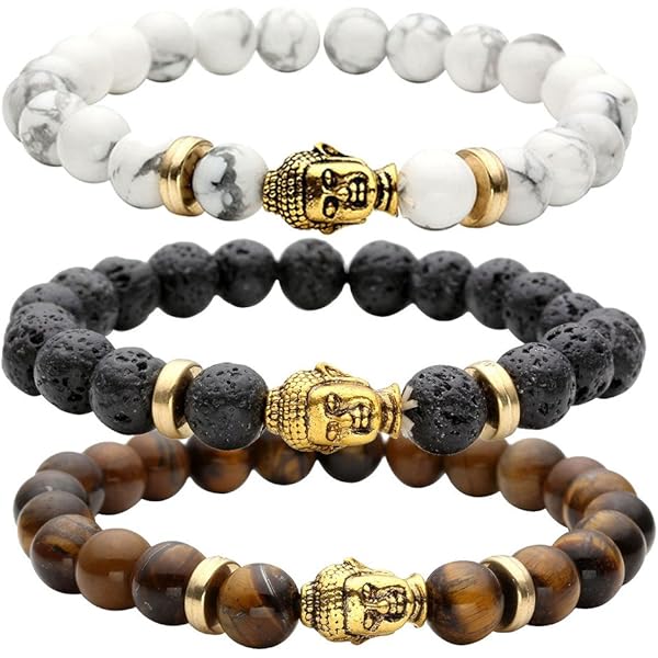 Pulsera OM Mani Padme Hum / Cuentas De Mantra De Obsidiana
