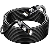 USB C to C Cable 40FT, 4K60HZ GEN2x2(Data usb2.0),USB TYPE C Video Output From USB3.2/ USB4.0 (NOT 100% Fast Charging) &amp; Sync for Xreal MacBook Pro iPad Pro iPhone 15-16-17 Pro Portable Monitor