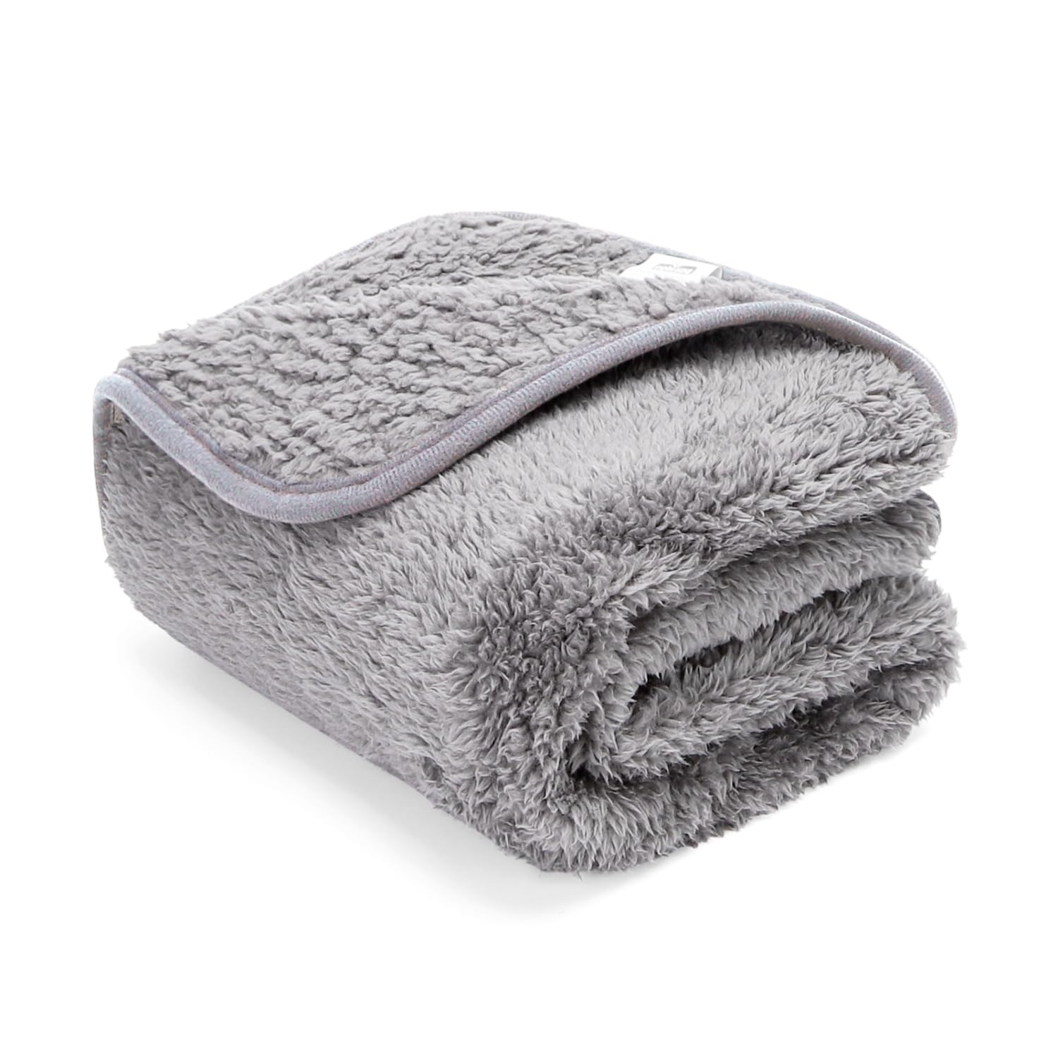 Nobleza Dog Blanket 100x80cm Fluffy Fleece Pet Blankets for Cat Puppy Washable Soft Warm Kitten Sleep Mat Bed Pad, Light Grey