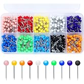 600 Multi Color Push Pins,1/8" Round Head Thumb Tacks for Bulletin Board | Map Tacks,World Map Pin, Board Cork Board Pins, For Bulletin Board,Office,Fabric Marking(10 Colors Each 60 PCS)