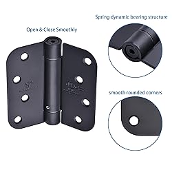 Self Closing Door Hinge 4 inch Matte Black Auto