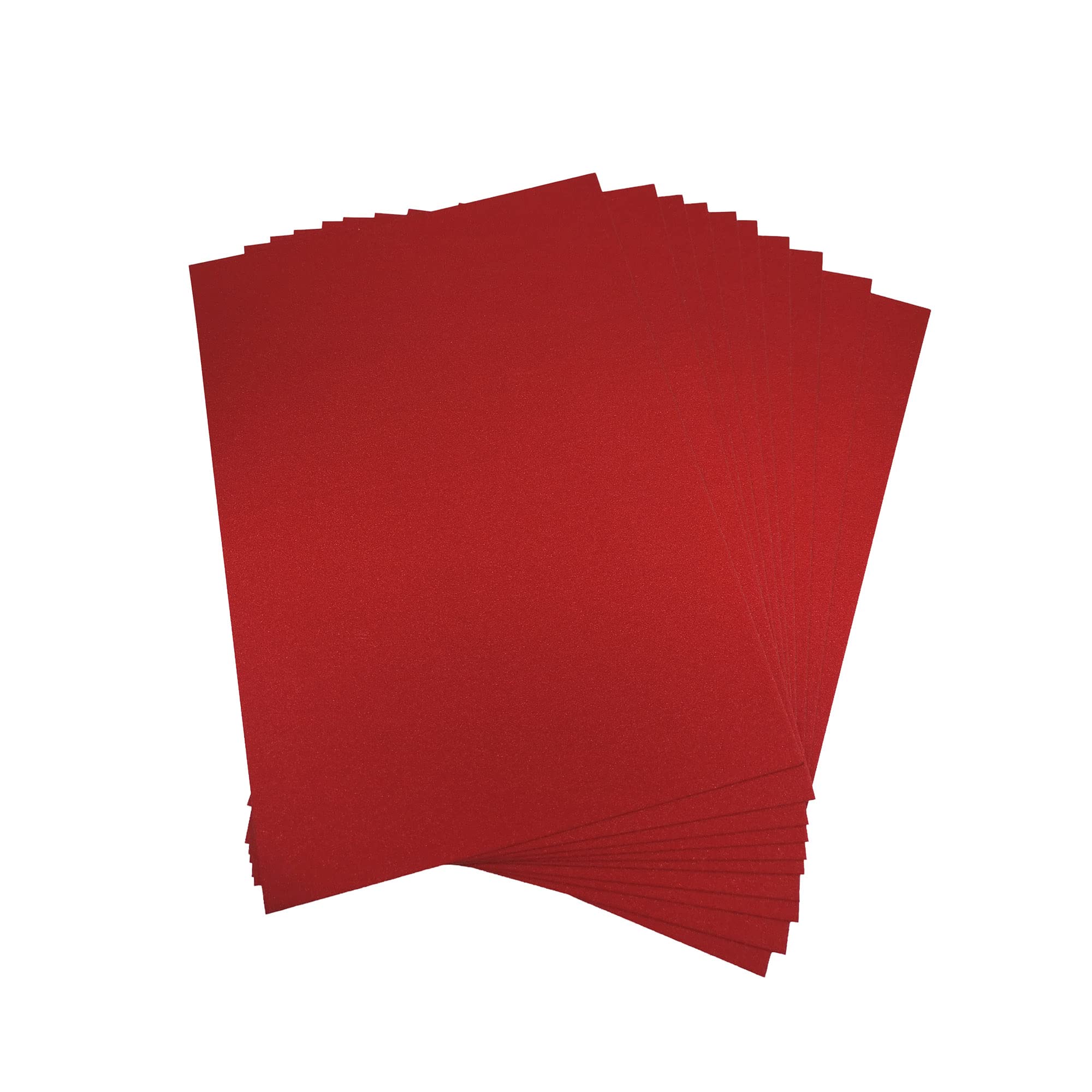 Christmas Red Glitter Card A4 250GSM 10 Sheets Non-shed Coloured Flash of Light Onion Paper Crafts Cardstock Sparkling Paper for Arts Work Party Santa Decoration.