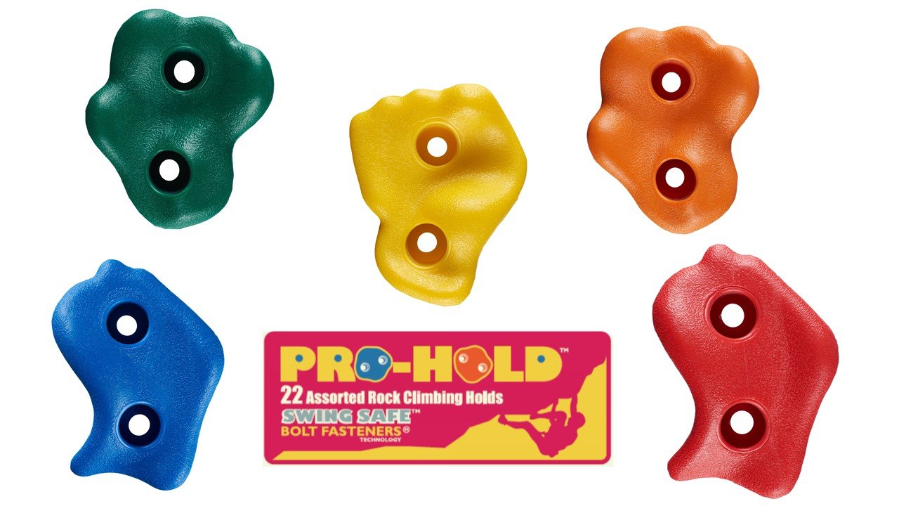 22 Assorted Deluxe Rock Climbing Holds for Kids Outdoor Climbing