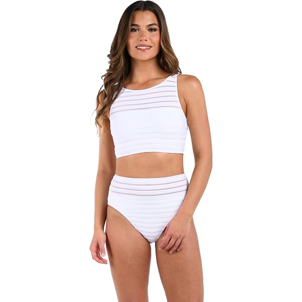 Amazon.com: Xhilaration Juniors' Textured Cami Tank Bikini Top