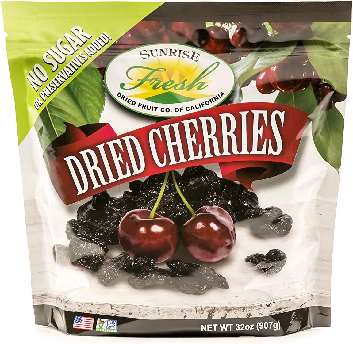 Sunrise Fresh Dried Fruit Dried Dark Sweet Cherries AllNatural