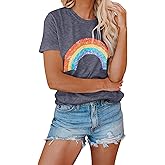 Uusollecy Womens Leopard Printed T Shirt Summer Short Sleeve Shirts Loose Casual Tops Crewneck Tee Top Blouses