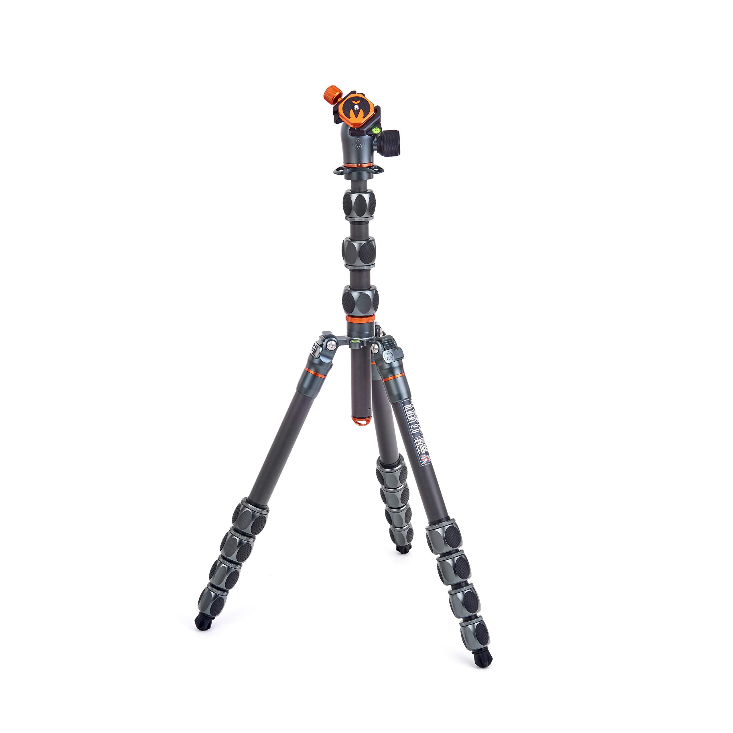 3 Legged Thing Albert 2.0 Kit Carbon Fibre Travel Tripod System Huge Working Height (Metallic Slate Grey) (ALBERTKITGREY2)