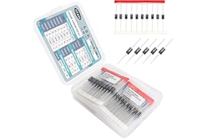 YETAIDA Diodes Assortment Kit: Pack of 350pcs 14 Values, Rectifier Schottky, Fast Recovery, Switching Diode (1N4001 1N4004 1N4007 1N5404 1N5406 1N5408 RL207 1N5817 1N5819 1N5822 UF4007 FR107 FR207 1N4148)