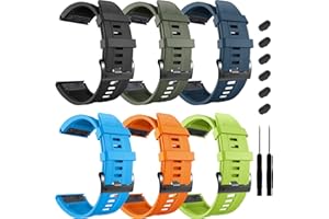 ZPJPPLX 26mm for GARMIN Fenix 7X Pro Band, Fenix 6X Fenix 5X Watch Strap Fenix 5X Plus Silicone Wristband Fenix 6X Pro Descent Mk2i MK3i 51mm Smartwatch Band