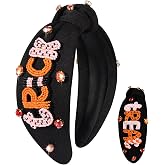 ARATLENCH Halloween Headband Beaded Knotted Headband Accessories Pumpkin Bat Candy Halloween Costume Party Gift