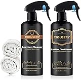 RIOUSERY Car Leather Cleaner and Conditioner kit, 2 X 10.2 Oz Car Leather Seat Cleaner and Conditioner, Car Cleaner Interior 