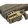HiLight SS10B Blue Laser Tactical Sight for Pistols Handguns Low Profile Military Aircraft-Grade Aluminum TAN Powered by Micro USB Rechargeable Battery